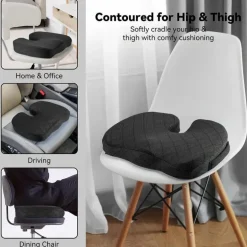 Memory Foam Sitzauflage – Bequem, Rutschfest für Büro & Auto