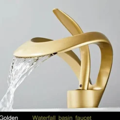 Messing-Wasserfall-Wasserhahn - Moderne Badezimmer-Küchenarmatur