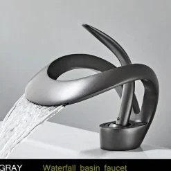 Messing-Wasserfall-Wasserhahn - Moderne Badezimmer-Küchenarmatur
