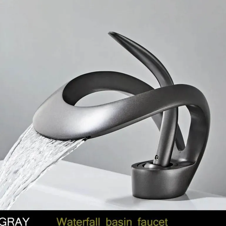 Messing-Wasserfall-Wasserhahn - Moderne Badezimmer-Küchenarmatur