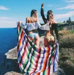 Mexikanische gewebte Quastendecke - Buntes Sofa-Überwurf-Tischdecken-Dekor