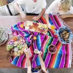 Mexikanische gewebte Quastendecke - Buntes Sofa-Überwurf-Tischdecken-Dekor