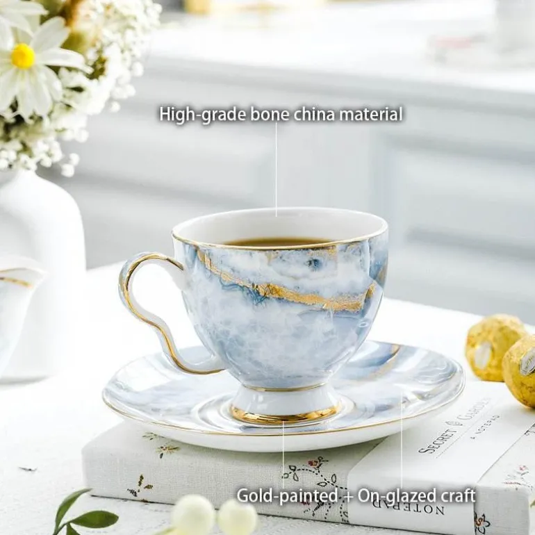 Michelozzo Kaffeeset - Edles Kaffeeservice mit Tassen und Untertassen