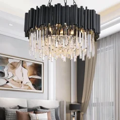 Midnight Glow Kronleuchter – Elegante Kristallleuchte