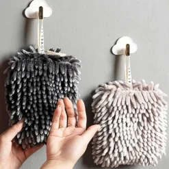 Mikrofaser-Chenille-Handtuch – weiches, saugfähiges, schnell trocknendes Handtuch mit Schlaufen