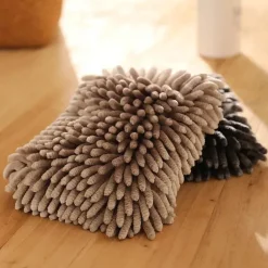 Mikrofaser-Chenille-Handtuch – weiches, saugfähiges, schnell trocknendes Handtuch mit Schlaufen