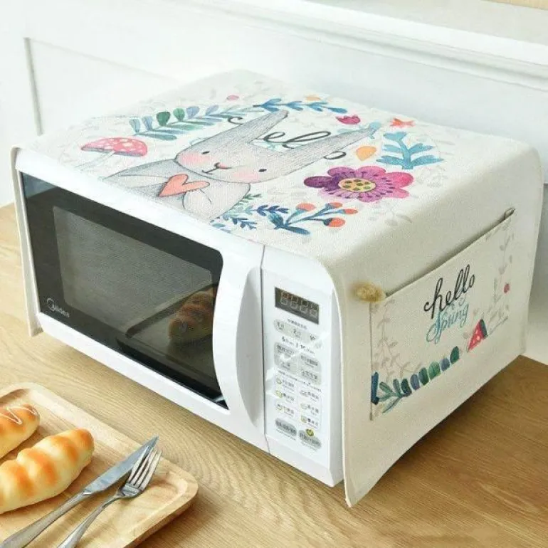 Mikrowellenabdeckung aus Baumwolle - Artsy Kitchen Organizer
