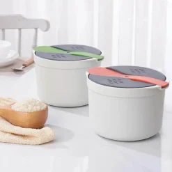 Mikrowellen-Reiskocher-Dampfgarer Bento Lunchbox Meal Prep Set