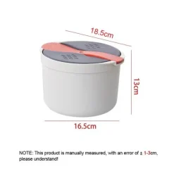 Mikrowellen-Reiskocher-Dampfgarer Bento Lunchbox Meal Prep Set