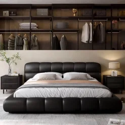 Mila Bed – Modernes gepolstertes Plattformbett