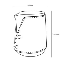 Milchaufschäumkännchen aus Edelstahl – 400 ml Kaffeedampfer für Schaum in Barista-Qualität