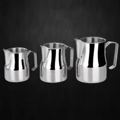 Milchaufschäumkännchen aus Edelstahl – Abgerundeter Ausguss 350 ml 550 ml 750 ml Optionen