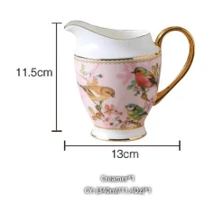 Milchkännchen aus Bone China – Eleganter Milchkännchen für Tee und Kaffee
