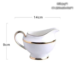 Milchkännchen aus Bone China – Eleganter Milchkännchen für Tee und Kaffee
