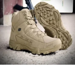 Militärstiefel aus Leder für Herren – strapazierfähiges Outdoor-Schuhwerk