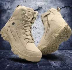 Militärstiefel aus Leder für Herren – strapazierfähiges Outdoor-Schuhwerk