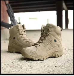 Militärstiefel aus Leder für Herren – strapazierfähiges Outdoor-Schuhwerk