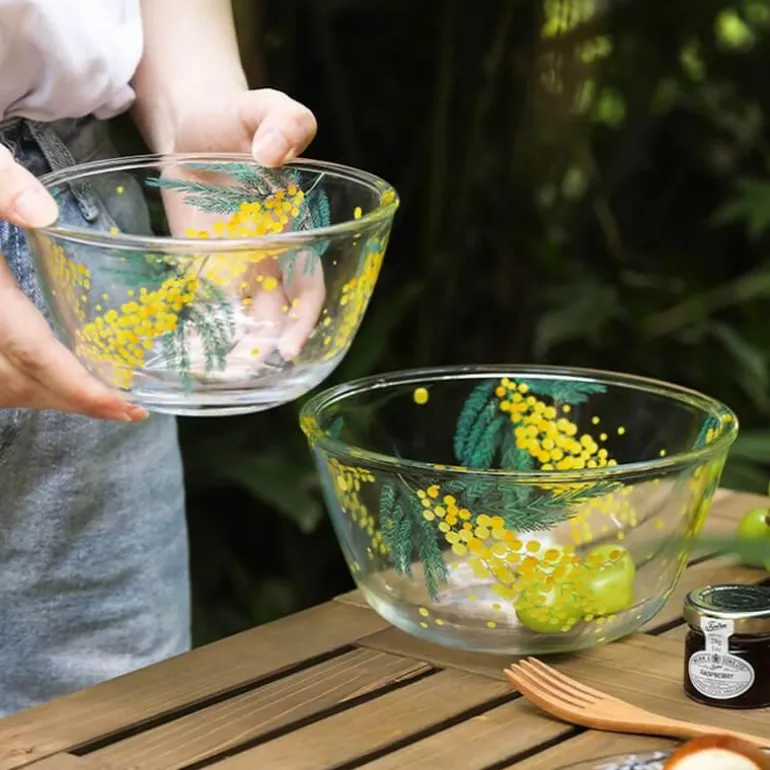 Mimosa-Glasschale – elegantes, dekoratives Serviergericht für die Unterhaltung