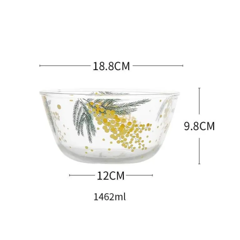 Mimosa-Glasschale – elegantes, dekoratives Serviergericht für die Unterhaltung