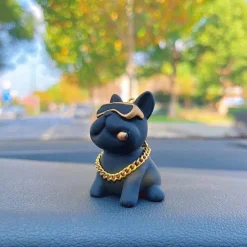 Mini Bulldog Autokonsolen-Dekor – Stilvolles Haustier-Accessoire