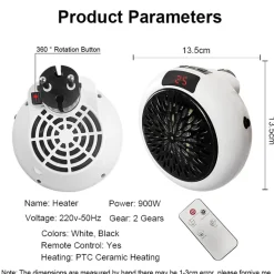 Mini Elektro-Wandheizer - Kompakter Steckdosenheizer