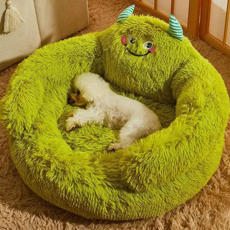 Mini Monster Kuschelbett - Gemütliches Haustierbett für Kleintiere