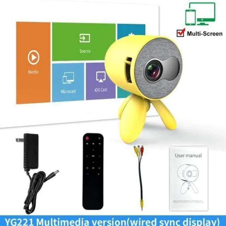 Mini Portable LED Projector - 1080P Home Theater Device