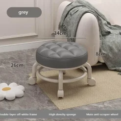 Mini Rolling Stool - Elegant Low Seat
