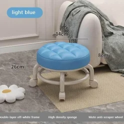 Mini Rolling Stool - Elegant Low Seat