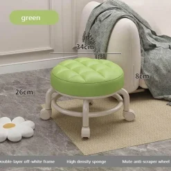 Mini Rolling Stool - Elegant Low Seat