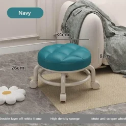 Mini Rolling Stool - Elegant Low Seat