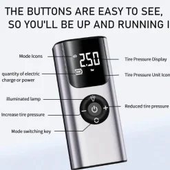 Mini-Autoreifenpumpe mit kabelloser Funktion – tragbarer Luftkompressor