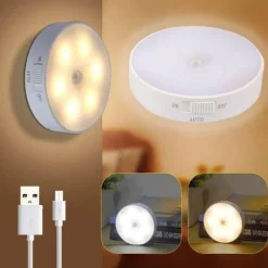 Mini-Bewegungssensor-LED-Nachtlampe - Klebendes Wandlicht