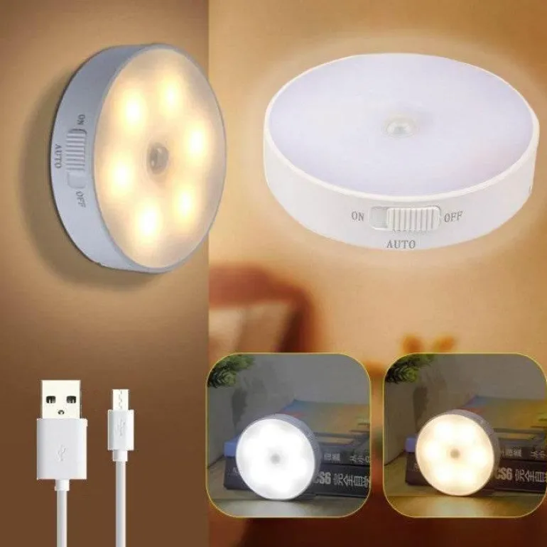 Mini-Bewegungssensor-LED-Nachtlampe - Klebendes Wandlicht