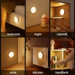 Mini-Bewegungssensor-LED-Nachtlampe - Klebendes Wandlicht