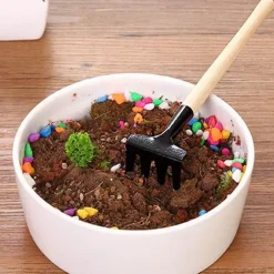 Mini-Gartengeräte-Set - Balkonpflanzen-Pflegeset aus Holz