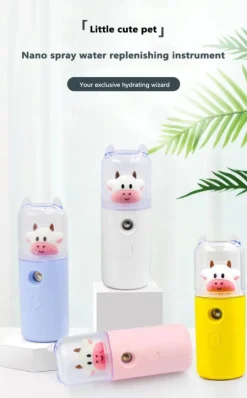 Mini-Gesichtsdampfer mit Cartoon-Tiermotiv – wiederaufladbarer USB-Luftbefeuchter
