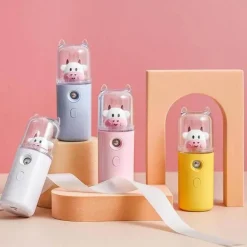 Mini-Gesichtsdampfer mit Cartoon-Tiermotiv – wiederaufladbarer USB-Luftbefeuchter