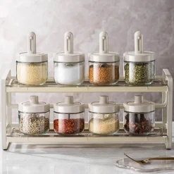 Mini-Gewürzglas mit Löffel – Kreativer Gewürzbehälter