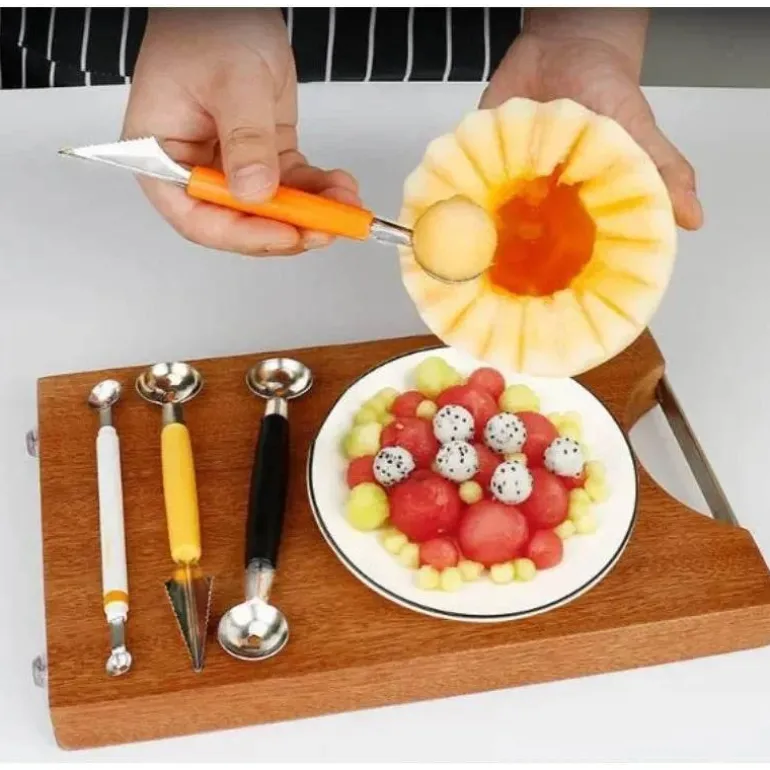 Mini-Küchenschaufel-Werkzeug – doppelseitiger Melonenlöffel, Eiscreme-Gadget