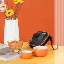 Mini-Kürbis-Teekannenset aus Keramik