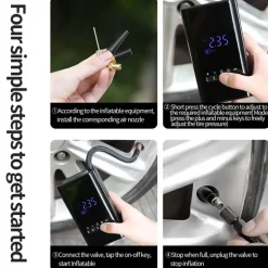 Mini-LED-Luftkompressor – Tragbarer Reifenfüller