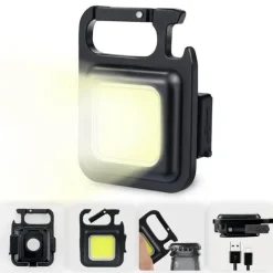 Mini-LED-Schlüsselanhänger-Taschenlampe – magnetisches Taschenlicht