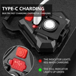 Mini-LED-Schlüsselanhänger-Taschenlampe, Flaschenöffner – kompaktes Multifunktionswerkzeug