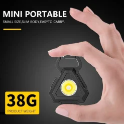 Mini-LED-Schlüsselanhänger-Taschenlampe, Flaschenöffner – kompaktes Multifunktionswerkzeug