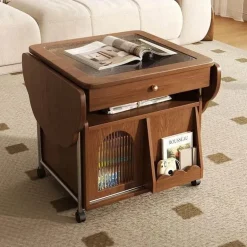 Minimalist Folding Coffee Table - Scandinavian Organizer