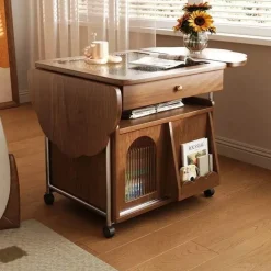 Minimalist Folding Coffee Table - Scandinavian Organizer