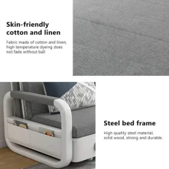 Minimalist Japanese Sofa Bed - Retractable Design for Small Spaces