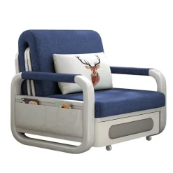 Minimalist Japanese Sofa Bed - Retractable Design for Small Spaces