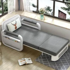 Minimalist Japanese Sofa Bed - Retractable Design for Small Spaces